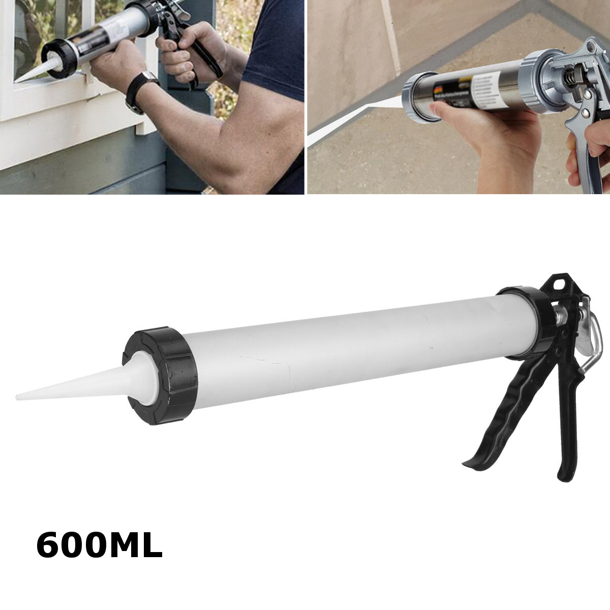 15 Inch 20 Oz Sausage Caulking Gun Bulk Cartridge Sealant with Aluminum