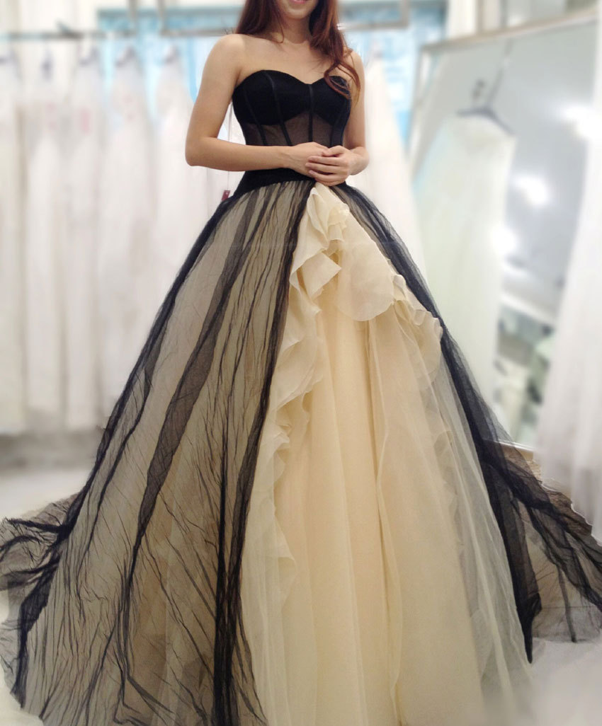 Black And Ivory Wedding Dress 10