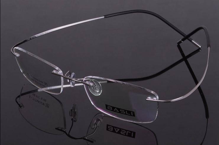 New Womens Rimless Hingeless Titanium Flexible Eyeglasses Glasses Frame ...