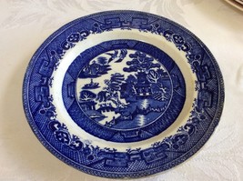 VTG Willow made in England  Pottery Blue willow salad plate 9&quot; Transferware - $34.65