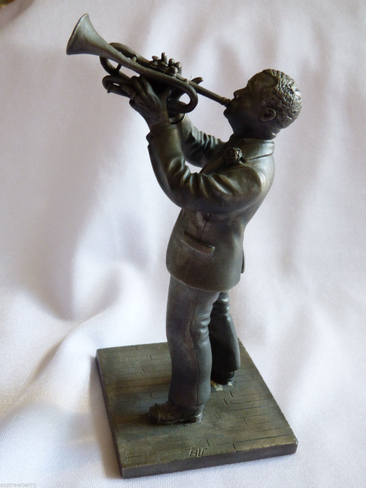 VTG 1975 FRANKLIN MINT FINE PEWTER STATUE FIGURINE THE JAZZ MAN 1916