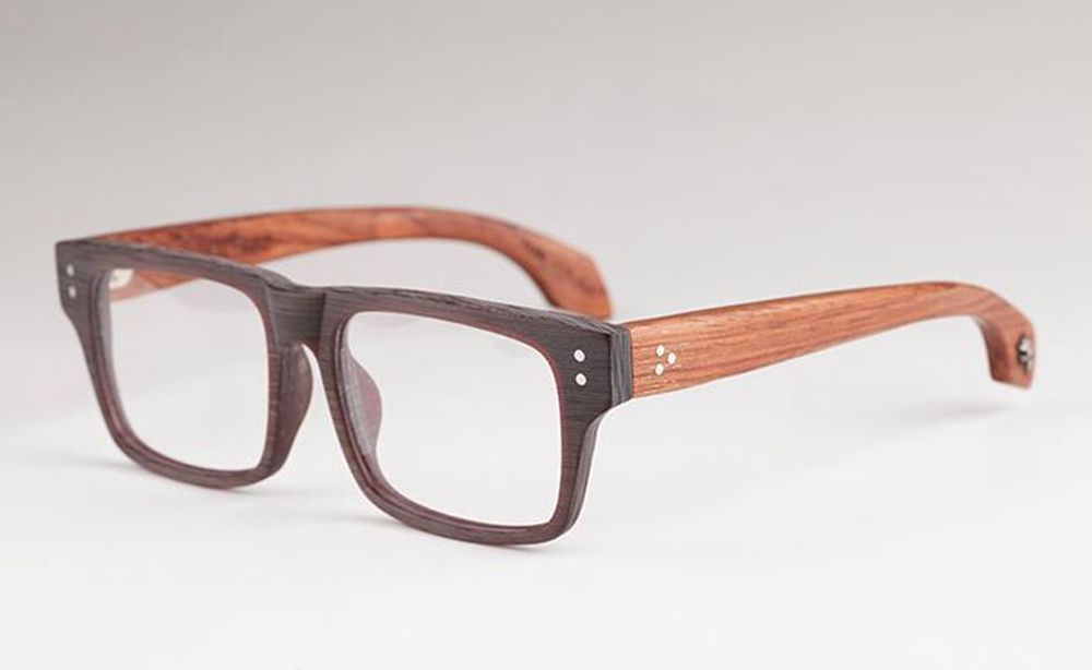 Vintage Mens Oversized Wood Eyeglasses Frames Rx Able Spectacles Fashion Eyewear Eyeglass Frames