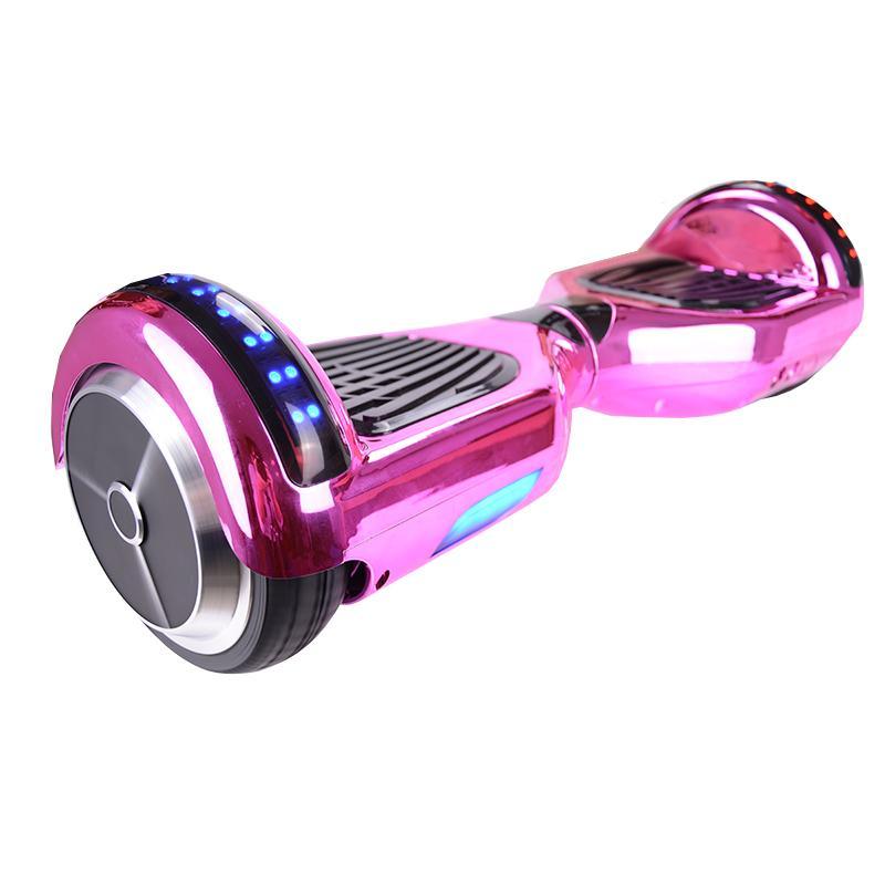 Pink Chrome Plated Hoverboard with LED's, Bluetooth, Remote Samsung ...