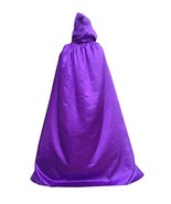 Womens Hooded Cloak Role Cape Play Costume lavender 150cm Large - $19.79