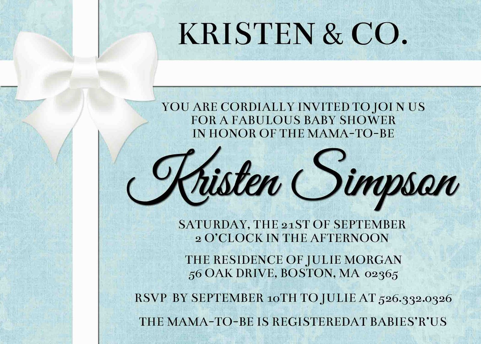 Tiffany Inspired Baby Shower Invitations 4