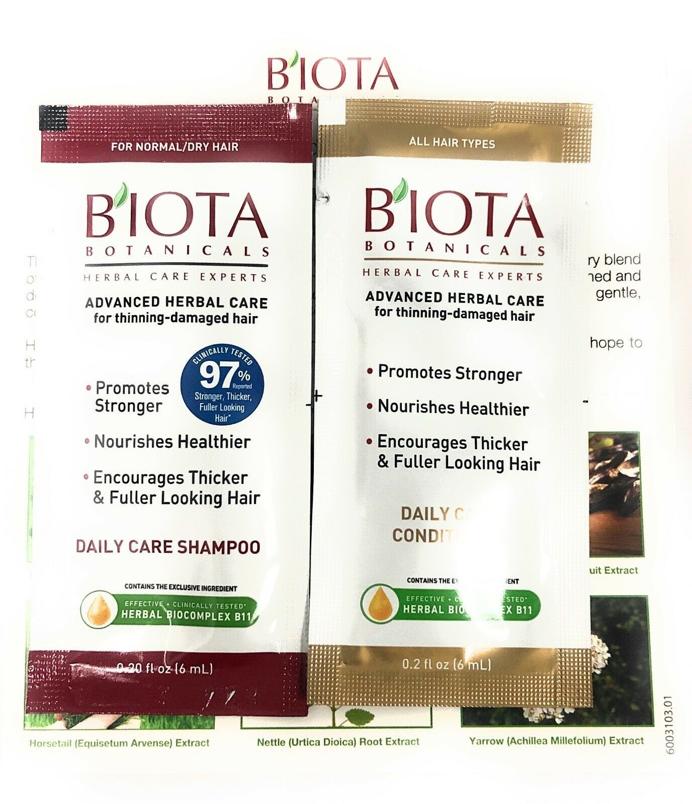 Pack of 20 Biota Adv.herbal for thinning-damaged hair 10 shampoos10 ...