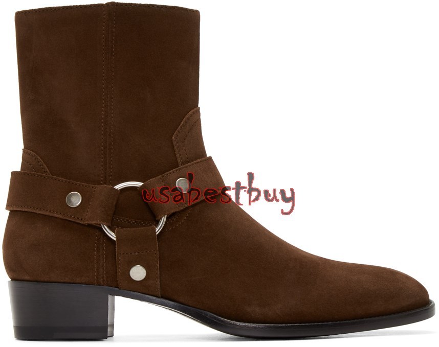 high brown boots men