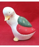 Mother Goose Decorative 4&quot; figurine Goose vintage resin white red navy g... - $5.95