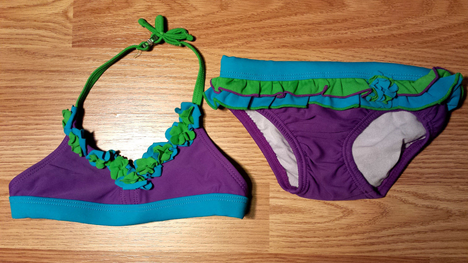 Girl's Size 12-18 M Months 2 Piece Children's Place Blue/ Purple Bikini Swimsuit - $12.00