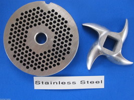 #8 x 1/8" Fine Grind PLATE & KNIFE Meat Grinder Grinding SET *Stainless Steel* - $24.26