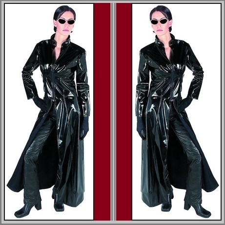 Women TRINITY FULL-LENGTH Coat Black MATRIX Jacket Gothic Real Leather Long Coat