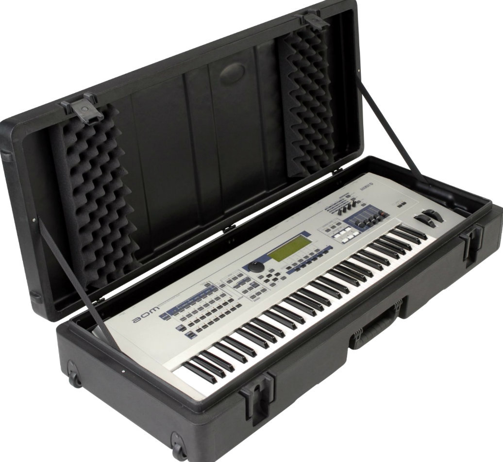 61 Note Keyboard Hard Case Wheels Dj W Flight Yamaha Key Bag