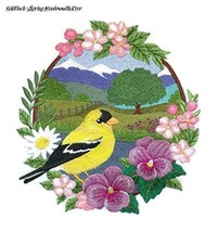 Nature Weaved in Threads, Amazing Birds Kingdom[Goldfinch - Spring Meado... - $38.60