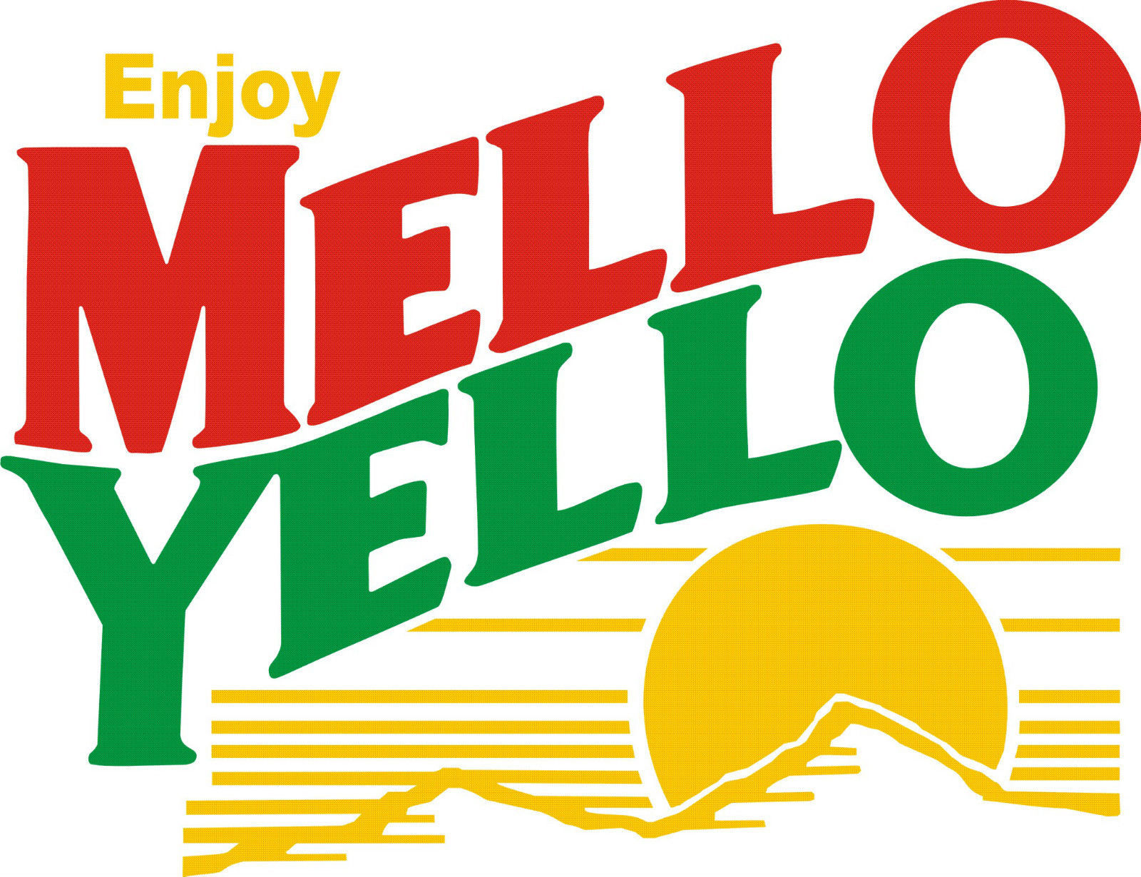 Mello Yello T shirt retro soda vintage logo 80's 100% cotton graphic ...