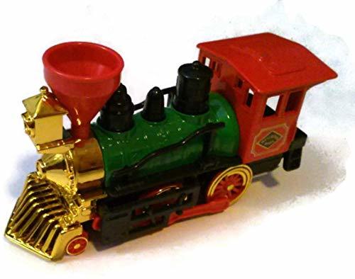 6 Green/Gold Classic Steam Engine Die Cast Pull Back