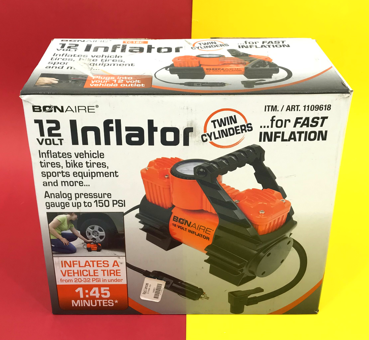 Bonaire Cordless MultiPurpose 12v Cordless Inflator TC12C Orange 