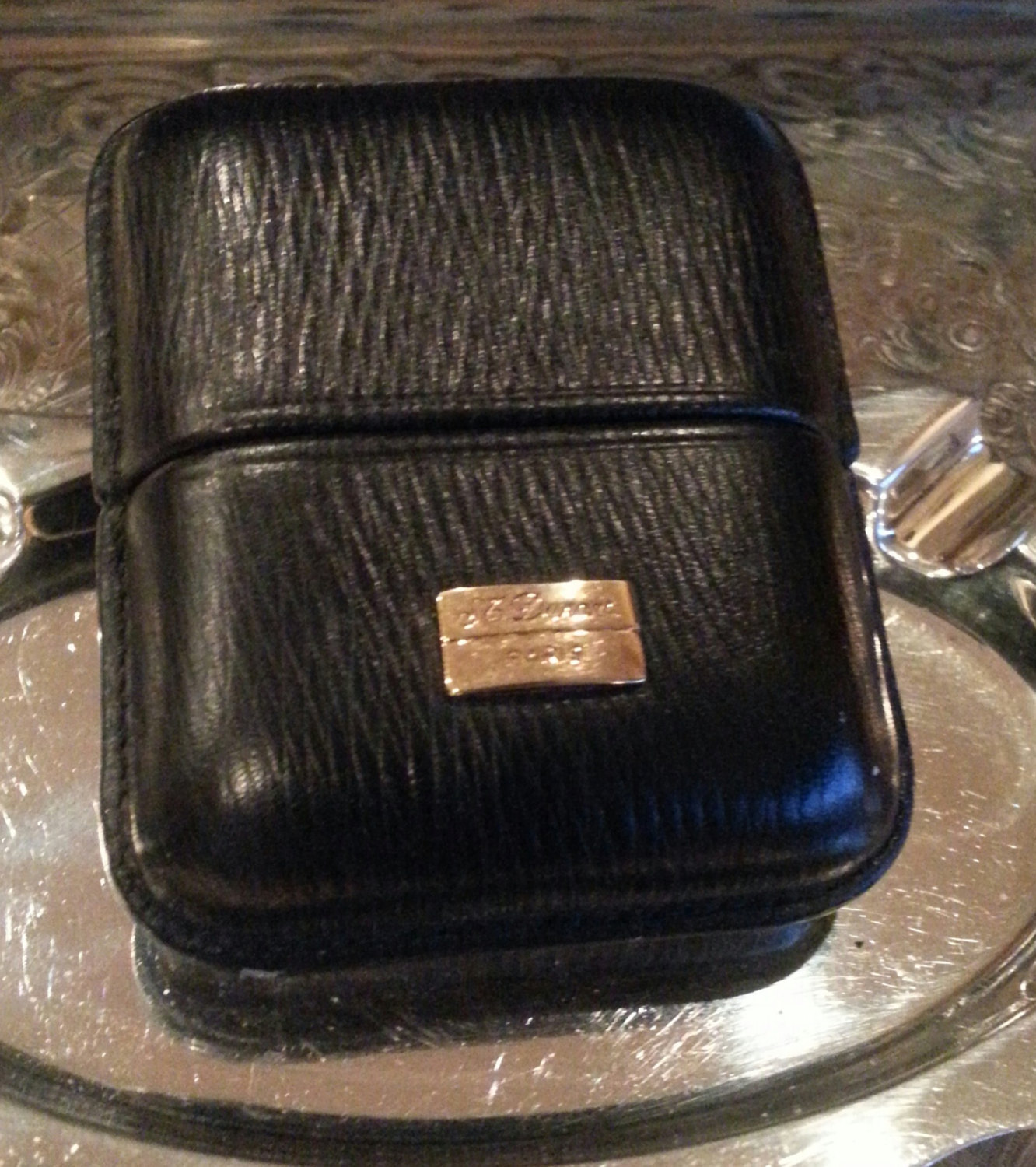 S. T. DUPONT LIGHTER CASE Leather Hallmarked New Dupont
