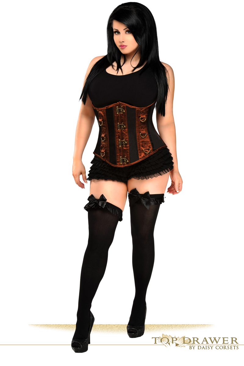 Image of Plus Size Corsets - Top Drawer Steel Boned Underbust Corset to Size XL