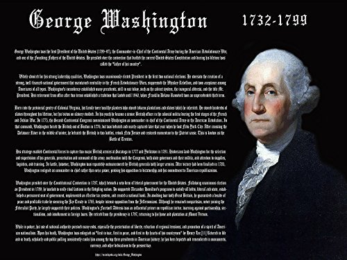 George Washington Poster George Washington Facts 18X24 - Posters & Prints