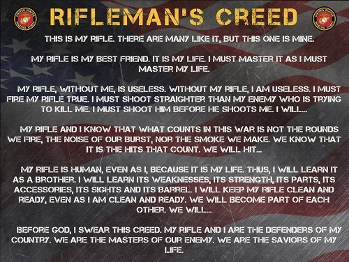 Usmc Poster Riflemans Creed V Usa Military Posters | My XXX Hot Girl