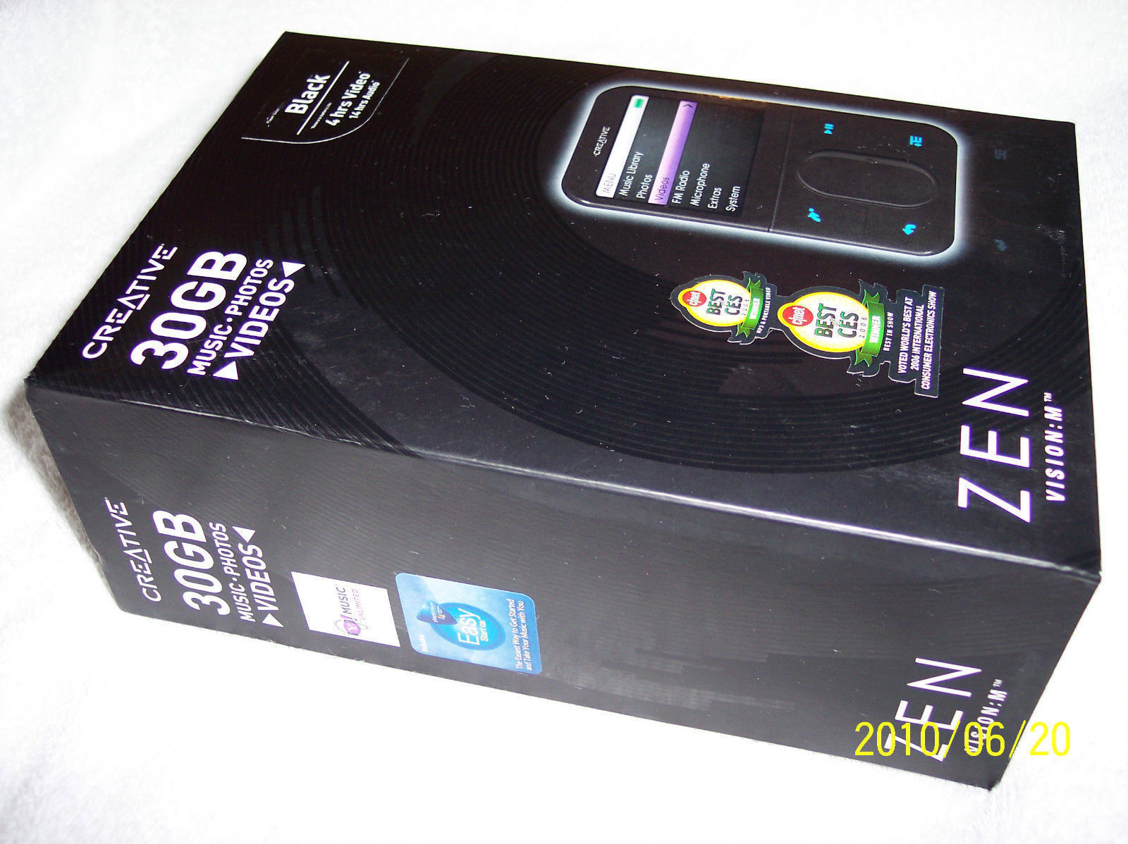 Creative Zen Vision M Black 30GB FM Radio Recorder Audible WMA WAV MP3
