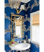 Horchow Bamboo  Chippendale Pagoda Greek Key Gold Wall Vanity Mirror - $759.00