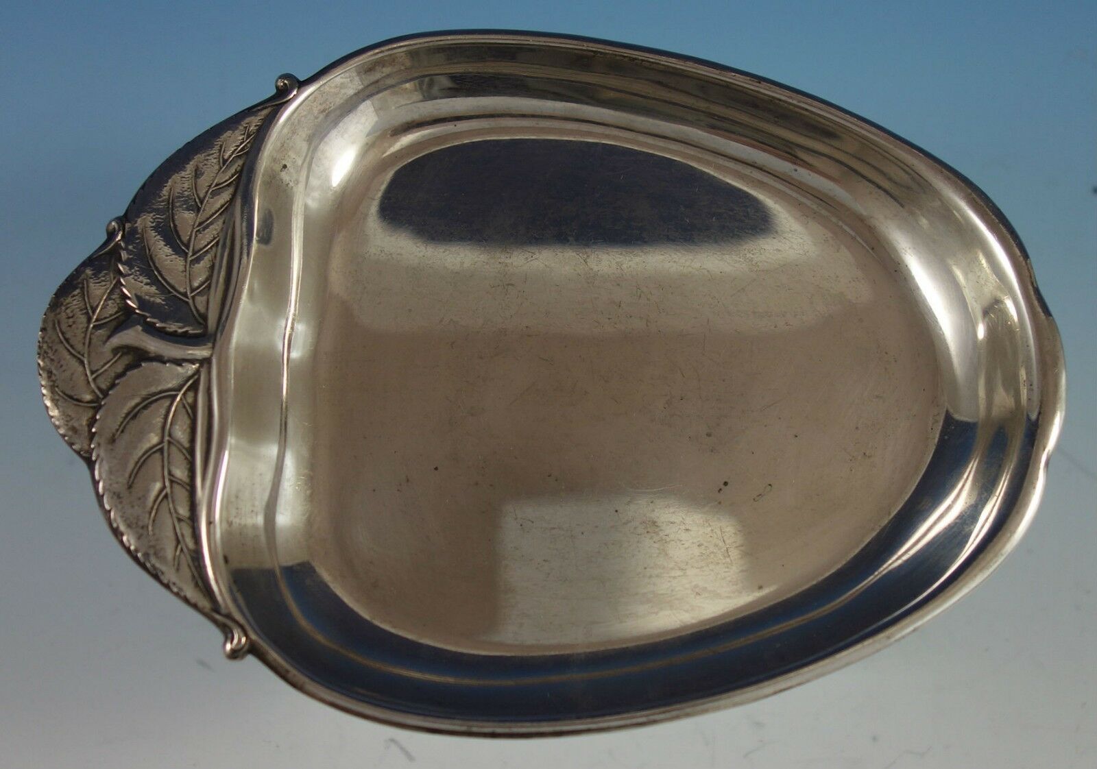 Primary image for Wallace Sterling Silver Bowl Apple Shaped with Stem and Leaves #4453 (#2790)