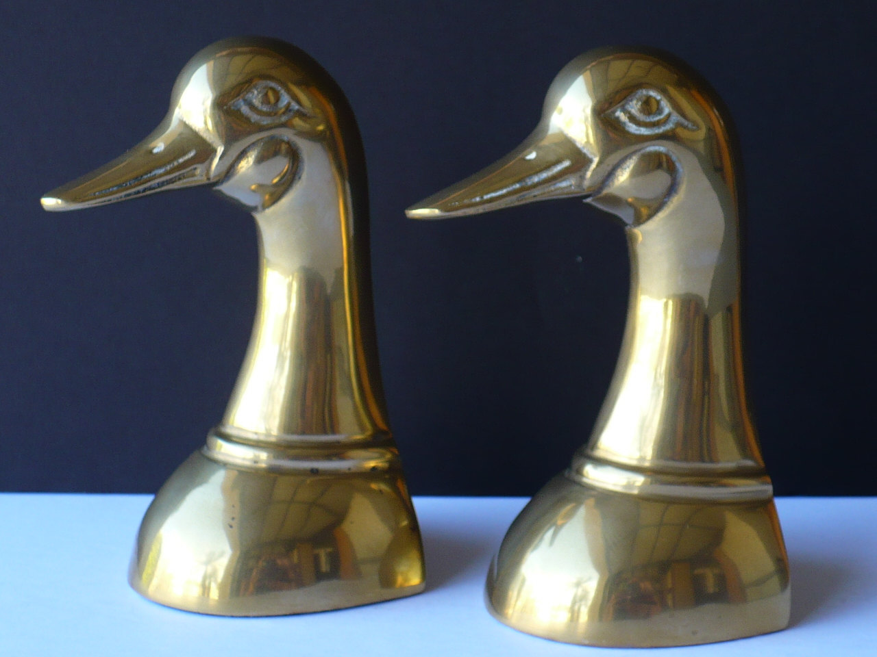leonard solid brass duck bookends