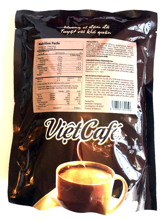 VietCafe 3In1 Vietnamese Style Instant Coffee 20 Sachets