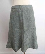Ann Taylor LOFT size 6P light teal blue knit peplum flare hem skirt career - $9.36