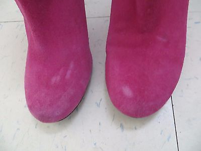 womens pink suede boots
