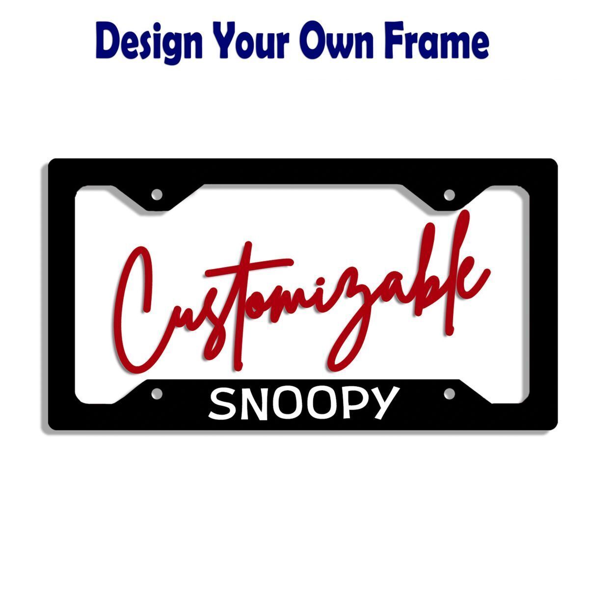 SNOOPY license plate frame Personalized custom Got Snoopy Flyer Sleeping Plaques & Signs
