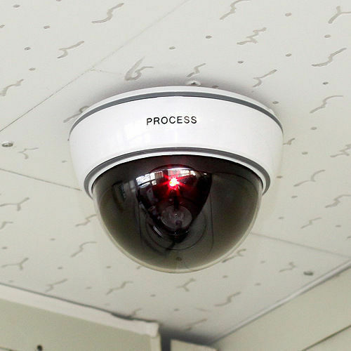 New Top Quality Fake Dummy Dome CCTV Security Camera Flashing LED Indoor White