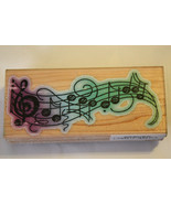 Stampendous Wavy Music N070 Mounted Rubber Stamp - $7.99