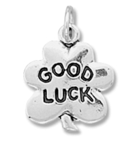 New Sterling Silver Good Luck Clover Charm - $21.99