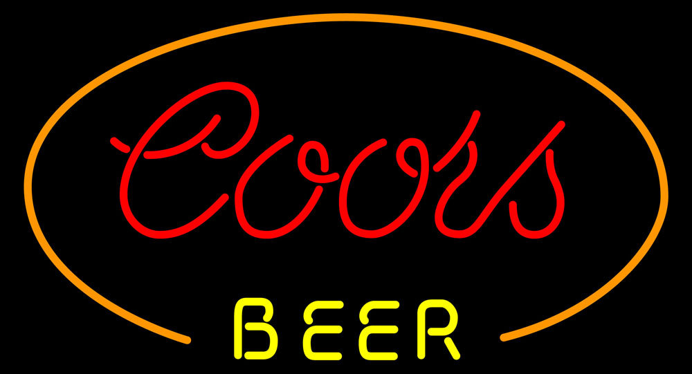 Coors Beer Red Oval Neon Sign Other Collectible Lighting