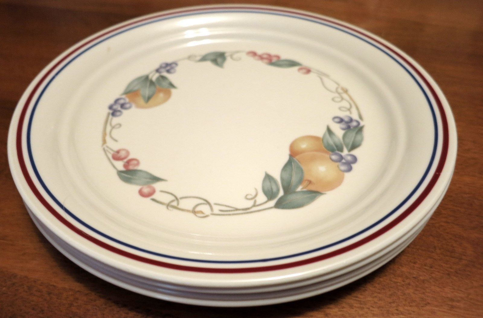CORNING CORELLE ABUNDANCE Salad Plates Set of 3 8 1/2" Corning Ware