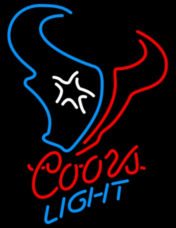 Coors Light NFL Houston Texans Neon Sign Neon