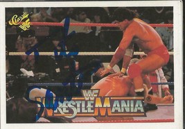 Tito Santana 1990 Classic WWF Autograph Card #9 JSA image 1