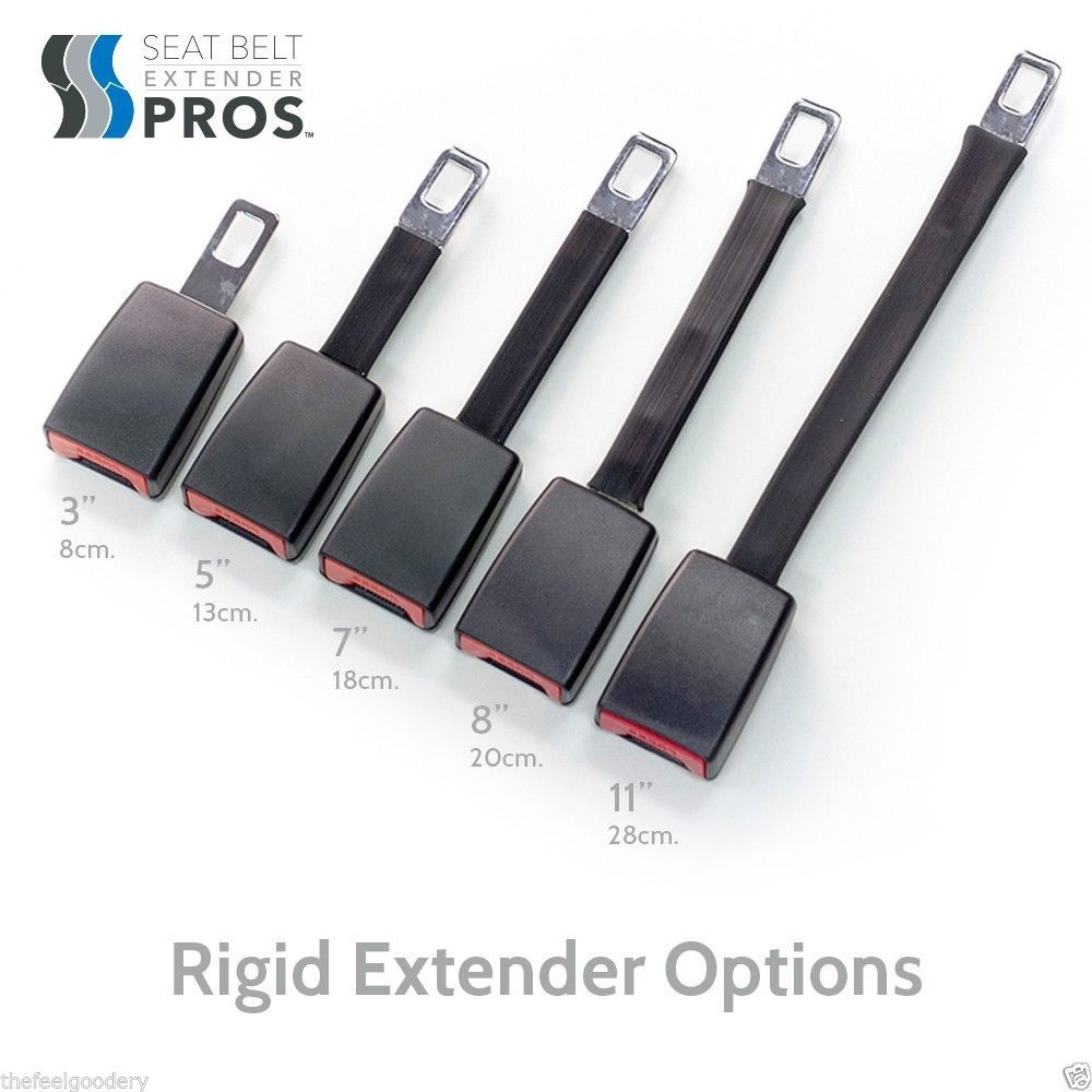 Pack of 2 Seat Belt Extenders 1 Type A & 1 Type B Rigid E4 Safe