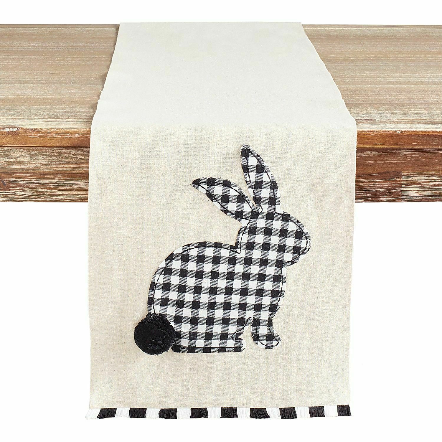 NWT Pier 1 Imports GINGHAM PLAID  Easter RABBIT Table Runner 13 x 72 - $39.59