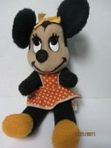 Vintage 50s Walt Disney Production Mini Mouse Stuffed Animal Character Plush Toy - $9.99