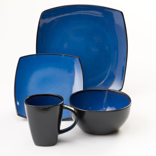 Beautiful Gibson Soho Lounge 16 Piece Blue Dinnerware Set service for 4 ...