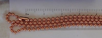 Quantity Options Solid COPPER BALL #10 CHAIN Large 4.5mm bead ~ Bulk Lengths 