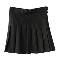 Beautifulfashionlife Women&#39;s High Waist Solid Pleated Mini Skirt(M , Black) - $26.72