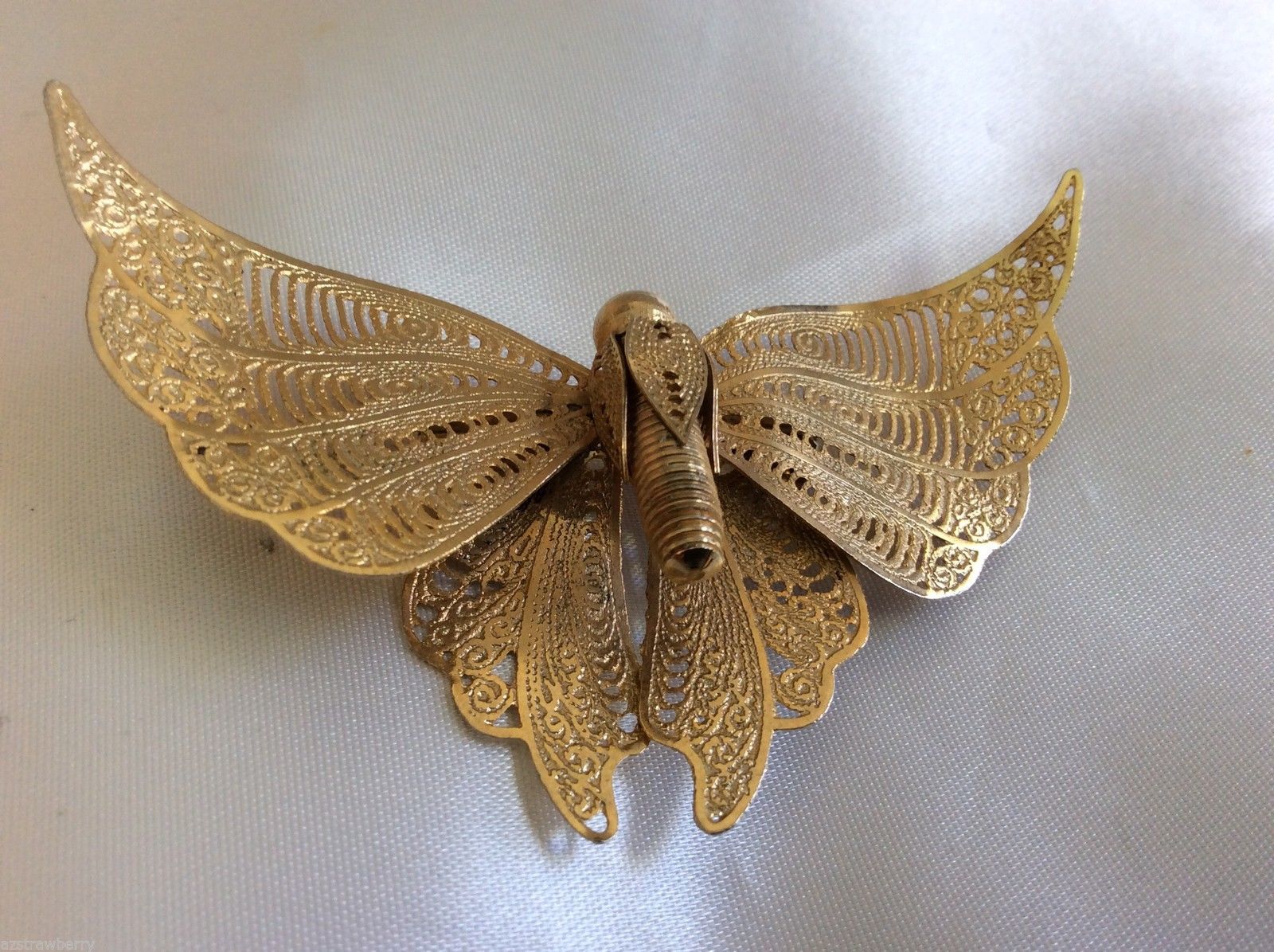 filigree butterfly brooch