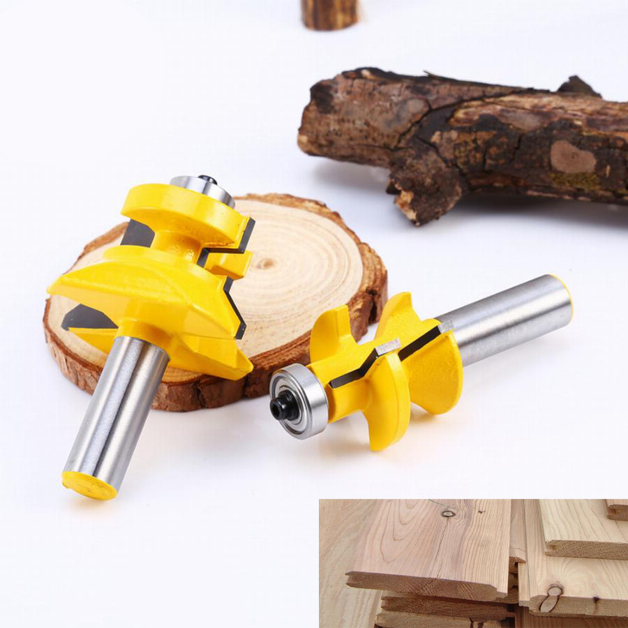 1/2" Tongue Groove V Notch Router Bits Micro Grain Wood Panel Chisel