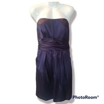 Short Charmeuse Dress with Ruched Waist and Pocket sz 16 - $44.55