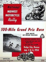 1954 National Midwest Motorcycle Rally - Promotional Advertising Poster - $32.99