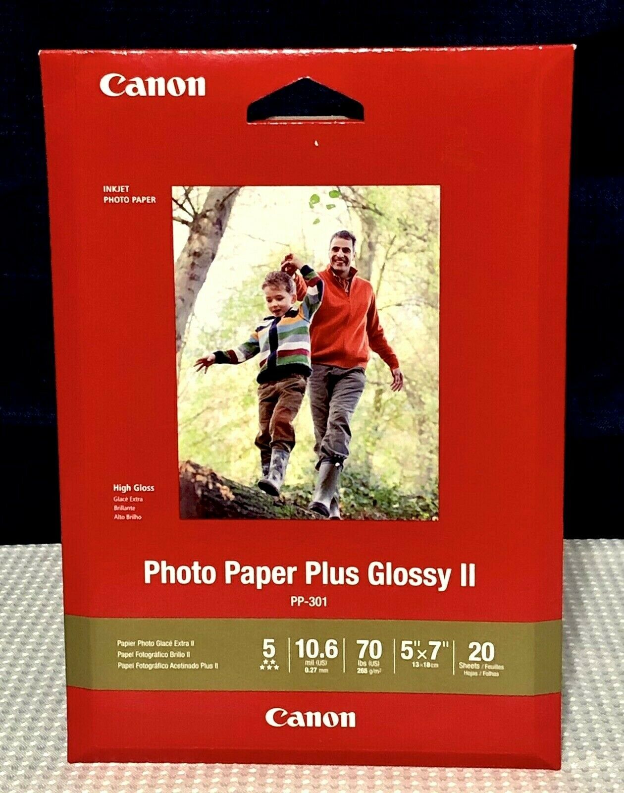 Primary image for NEW Canon PP-301 Inkjet Photo Paper Plus Glossy II 20 Sheets 5" x 7" High Gloss